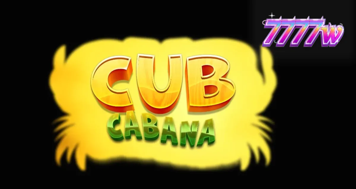 Tampilan visual slot Cub Cabana dengan latar belakang pantai tropis dan simbol-simbol pesta.
